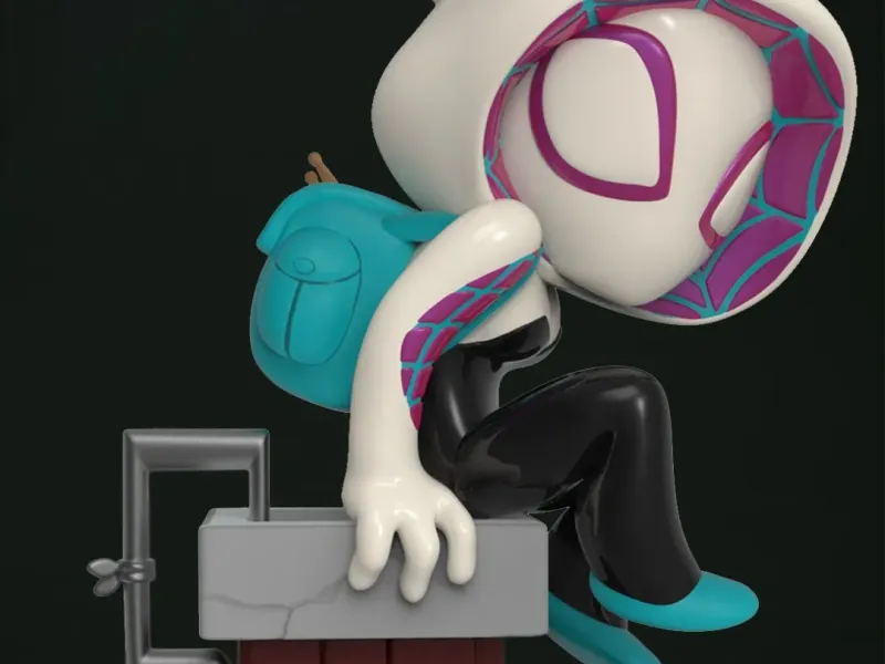 Spider-Gwen - Dynamic 3D Printed Figure