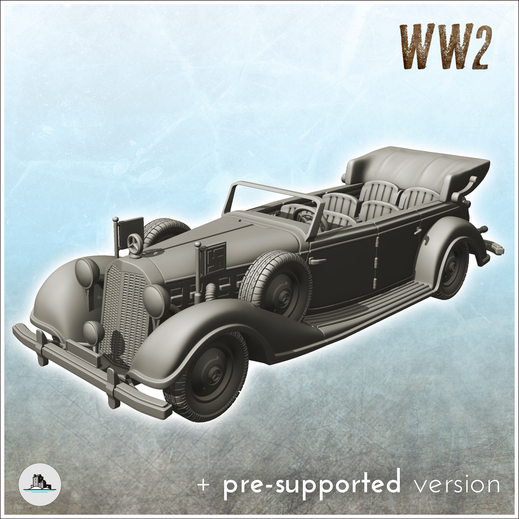 Mercedes Benz 770 limousine - WW2 Flames of war Bolt Action