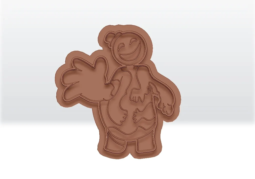 Doey the doughman Cookie cutter STL 3D Model Poppy Playtime