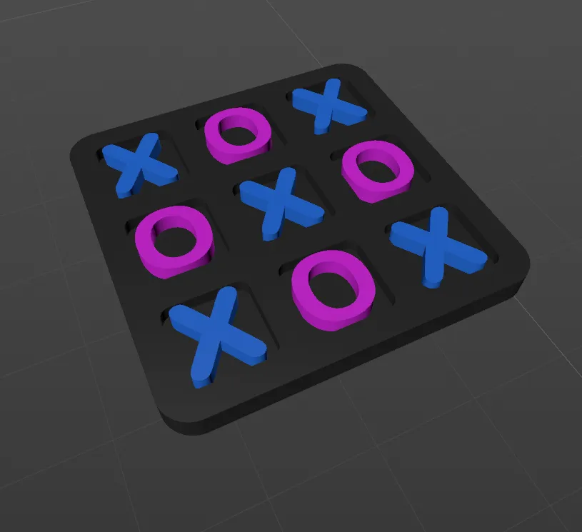 Board Games & Card Games STL Download - XO GAME TABLE GAMES FUNby JessArt