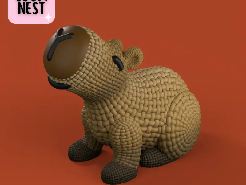 CAPYBARA KNITTED - CROCHET - 3MF MULTICOLOR - NO SUPPORTS