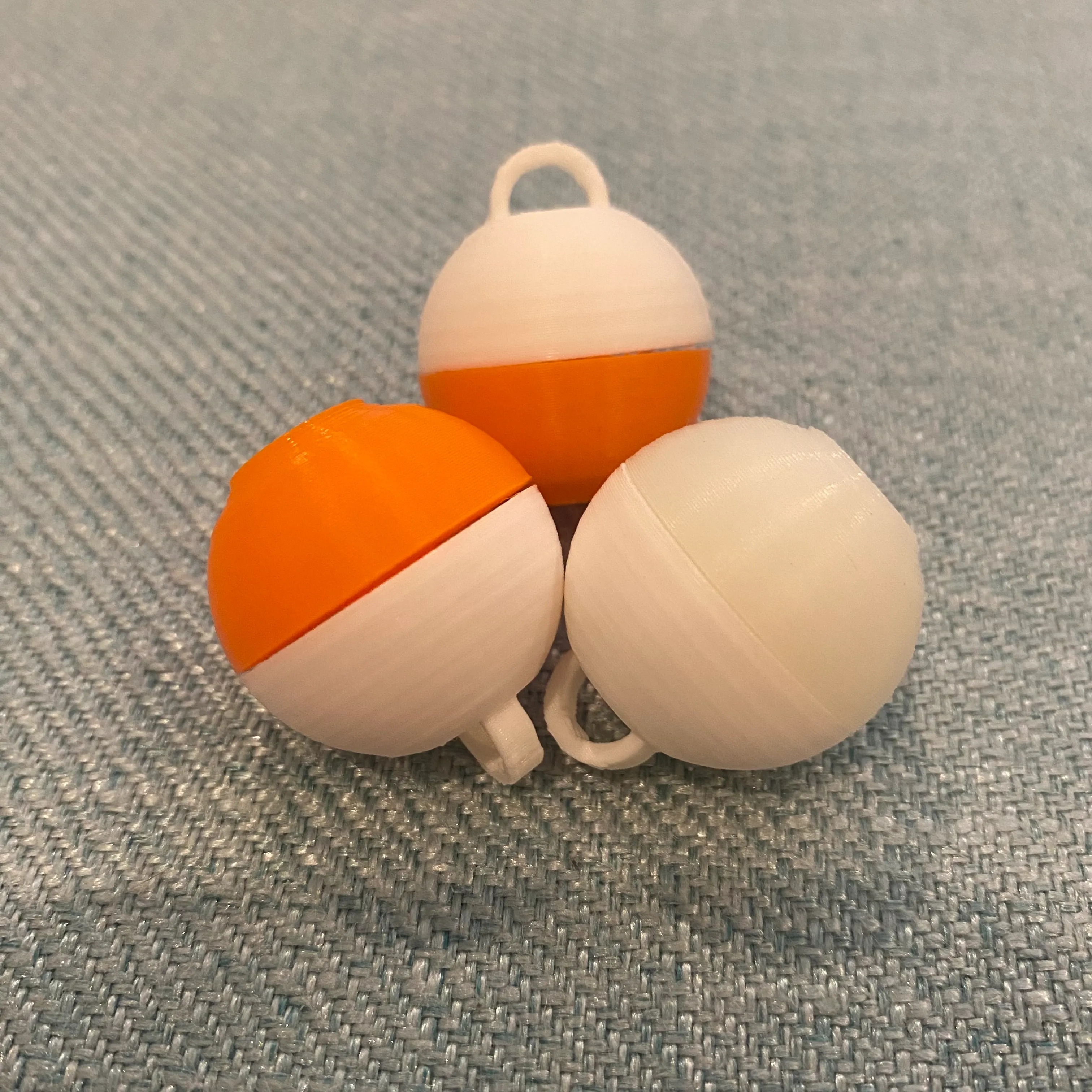 Snap-Together Basic Two Color Fishing Floating Bob - 1 inch