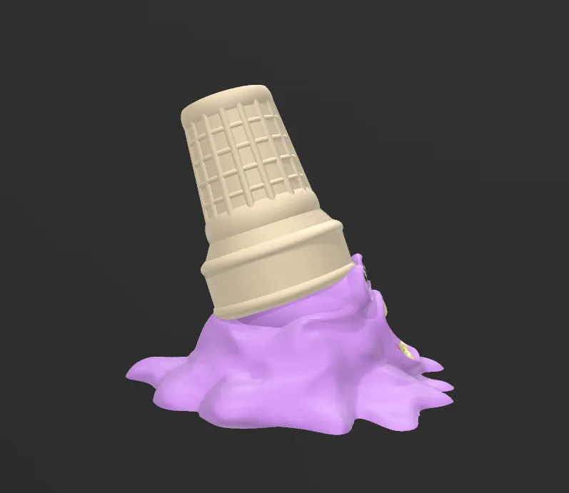 creepy melting ice cream