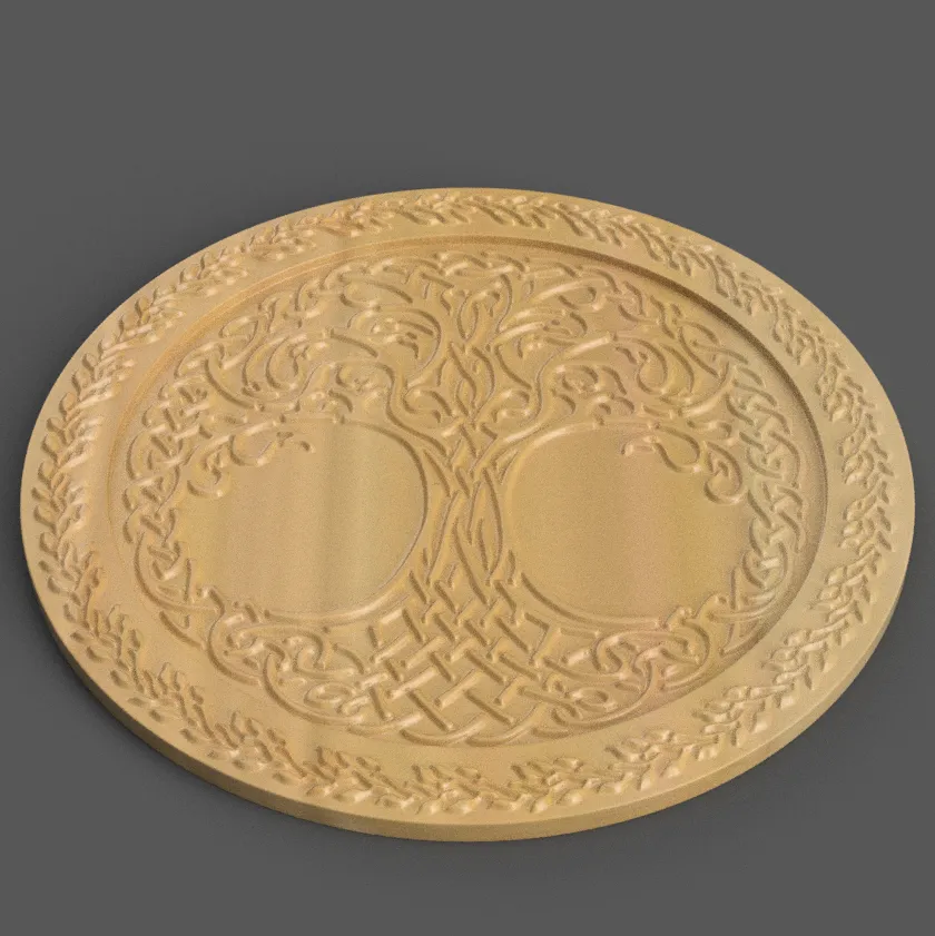 celtic tree coaster - wall decor - table top stl