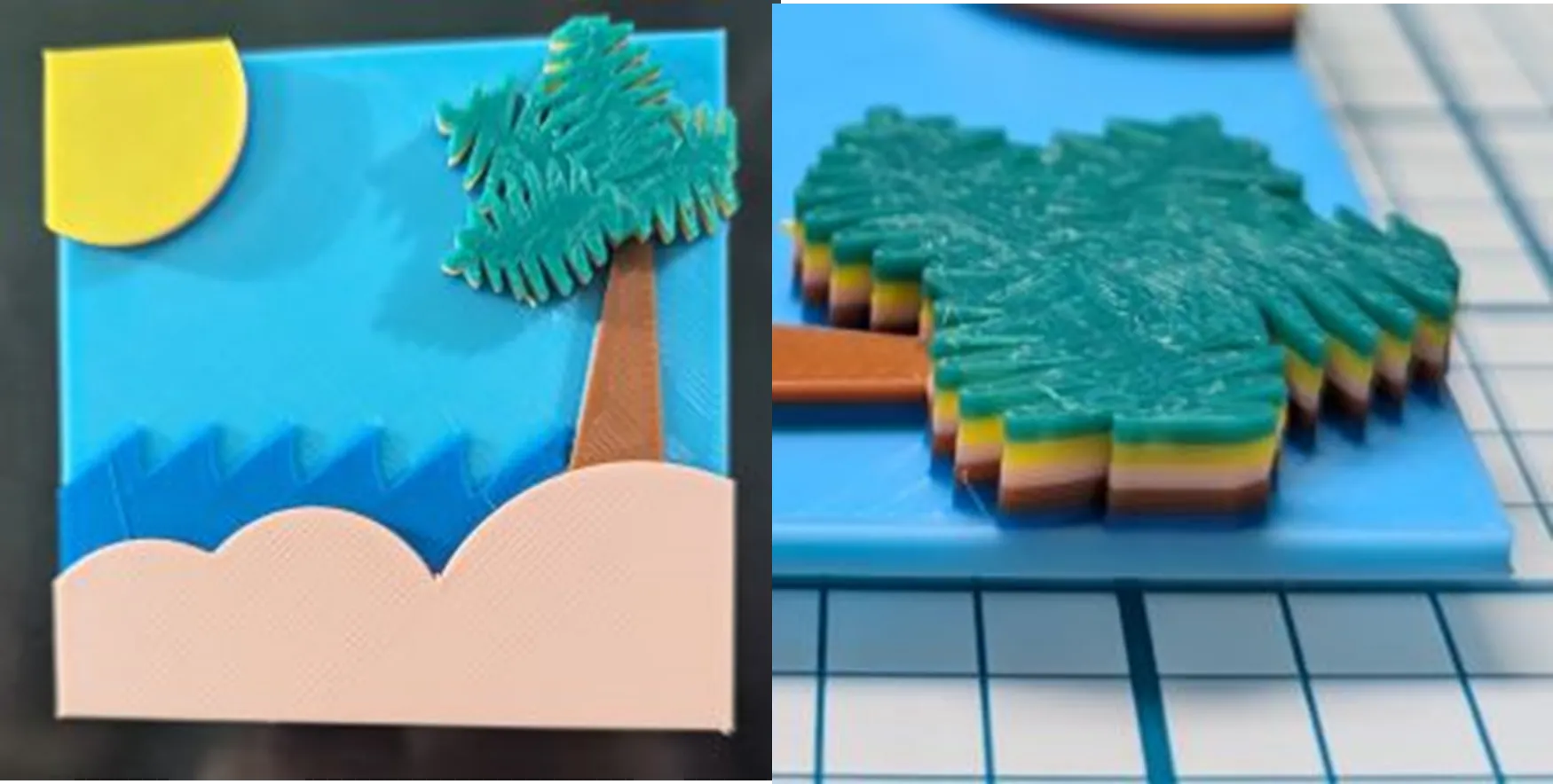 Color-by-Layers! Beach Magnet
