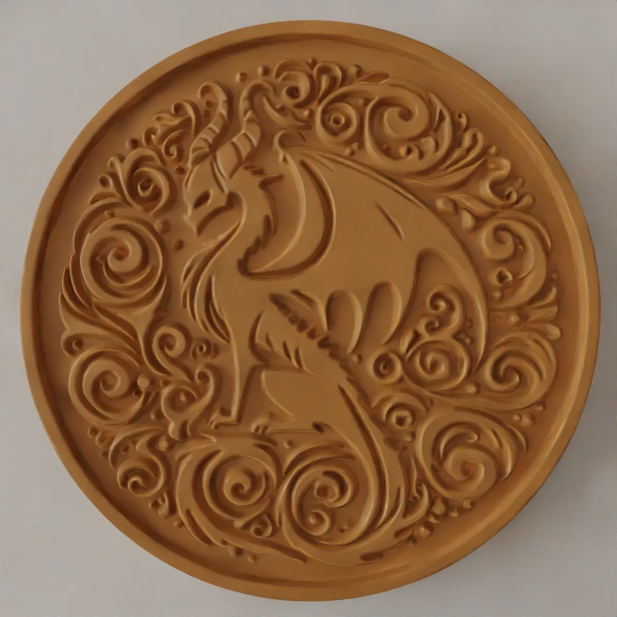 dragon coaster - table top - keychain- wall art smoothed
