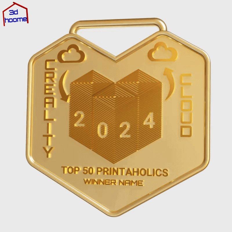 Creality Cloud Top 50 Printaholics of the Year 2024 Medal