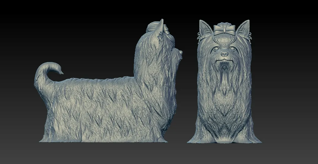 Yorkshire Terrier Dog model - 3D print