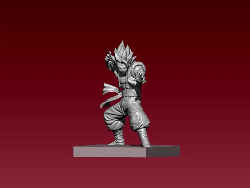Gogeta fanart- dragon ball - Statue - 3D print