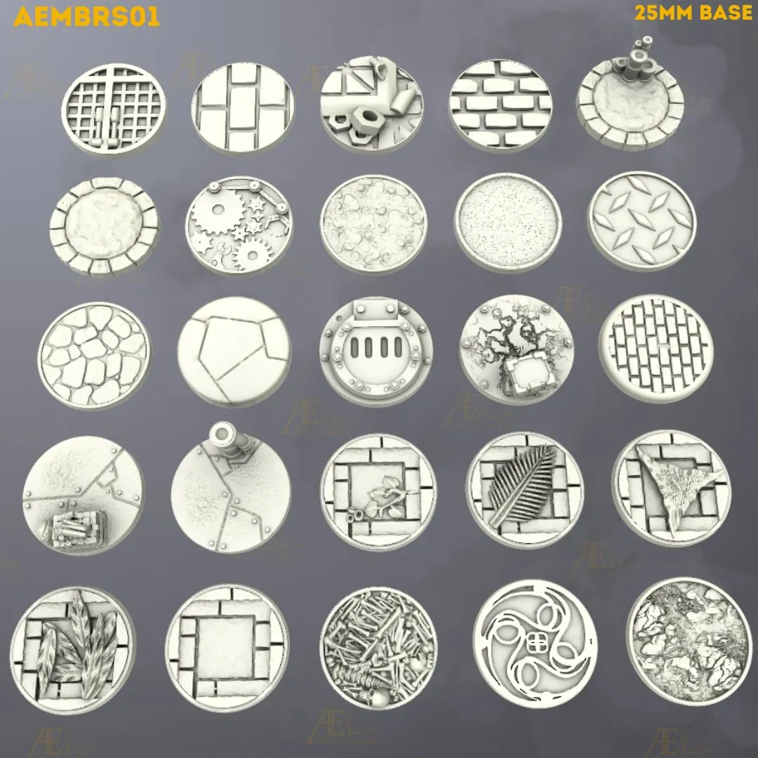 AEMBRS01 - 25mm Miniature Bases