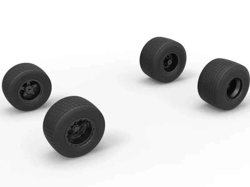 Wheel set of New Zealand Super Saloon race car Scale 1:25