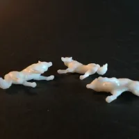 Wolf Pack - 3 Wolves - PRESUPPORTED - 32mm Scale-3