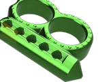 Brass knuckles for 2 fingers with a hammer-2