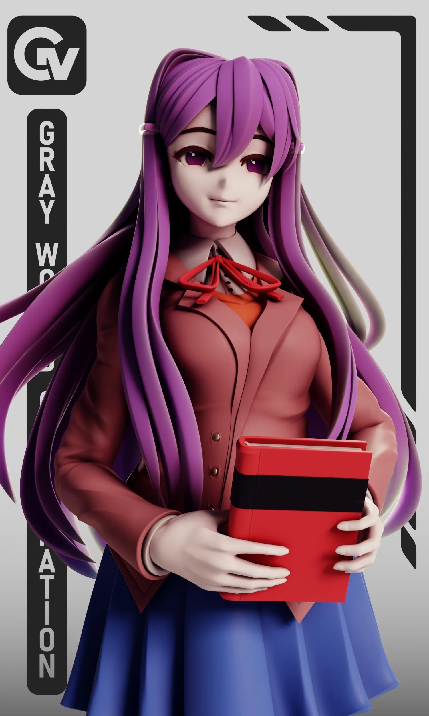 Yuri | Doki Doki Literature Club | 3D models download | Creality Cloud
