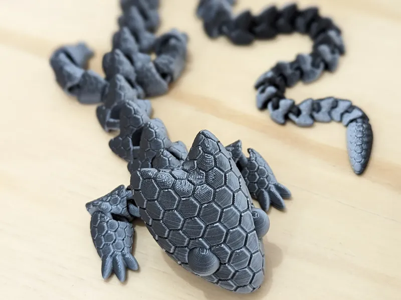 Articulated Dragon 018 - Print in place - No supports - STL