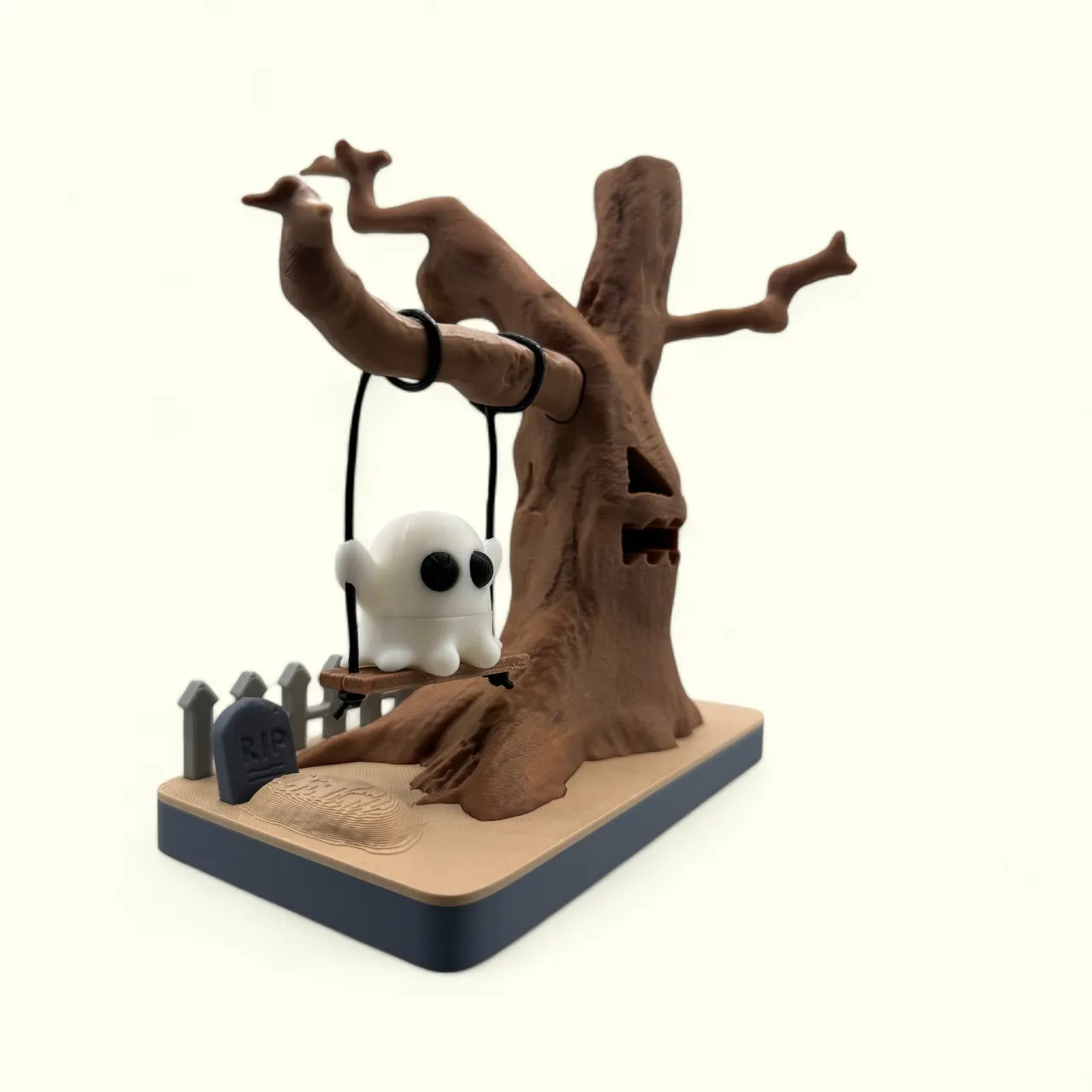 ghost, swing, tree, Halloween, scary, decor, haunting, tea l