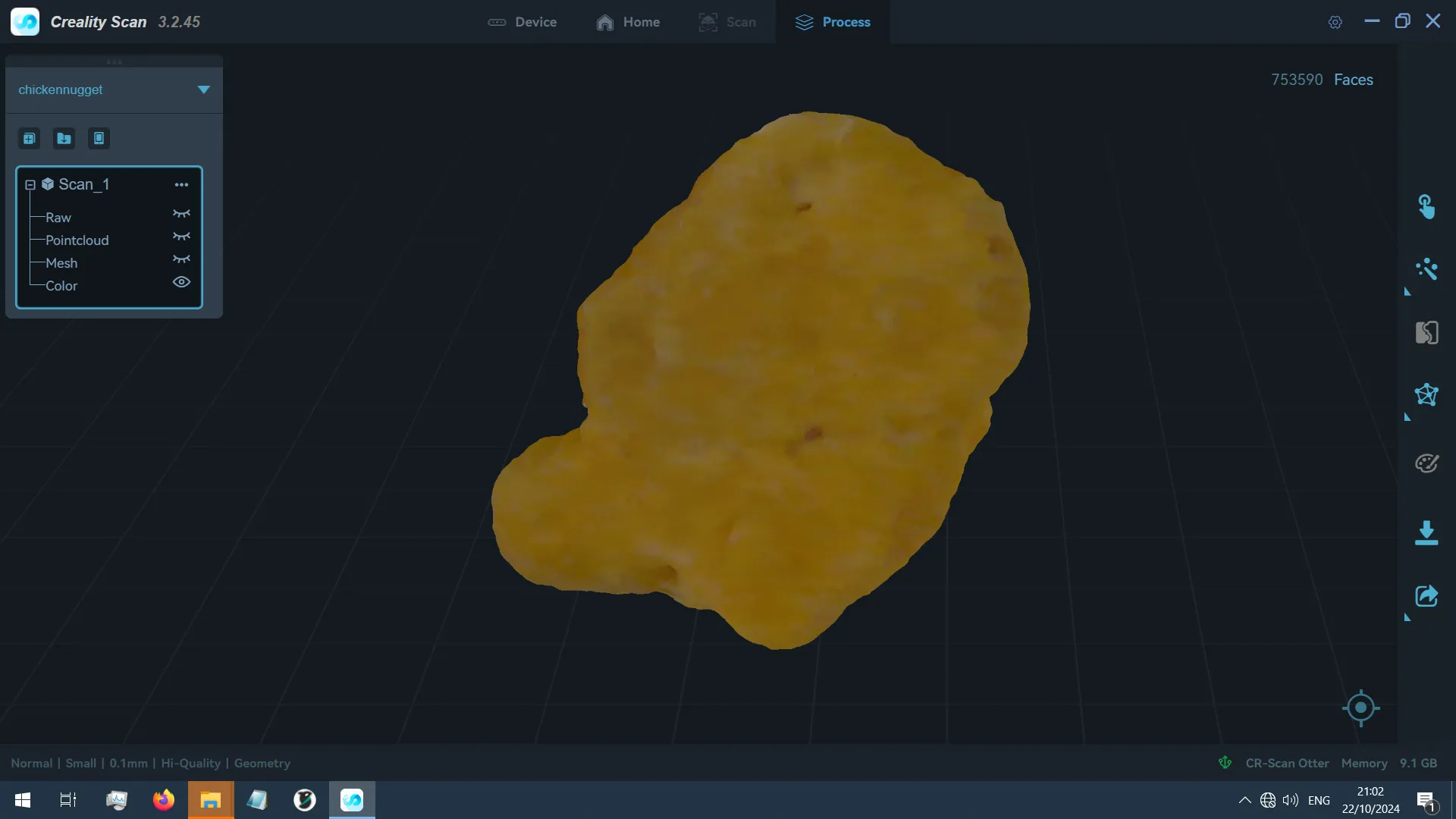 Chicken Nugget 3D Scan