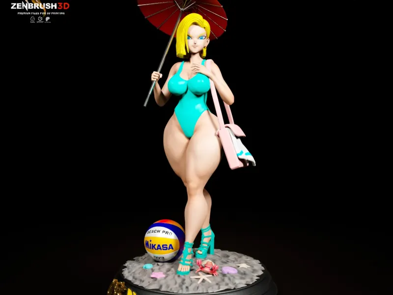 Android 18 - Beach Outfit + NFSW 3D PRINTING