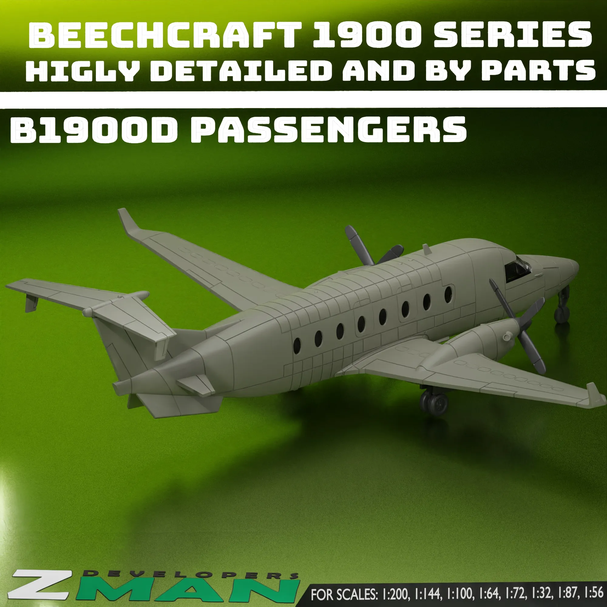 Beechcraft 1900D (Assembled + Unassembled) V1