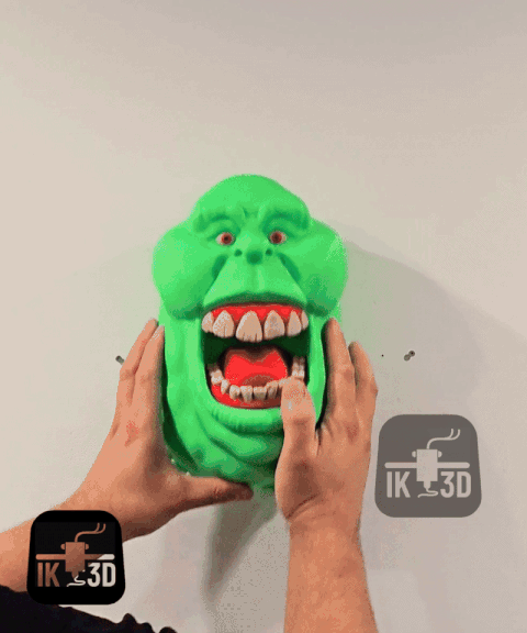 SCULTURA DA PARETE SLIMER DI GHOSTBUSTERS - SUPPORTO / 3MF