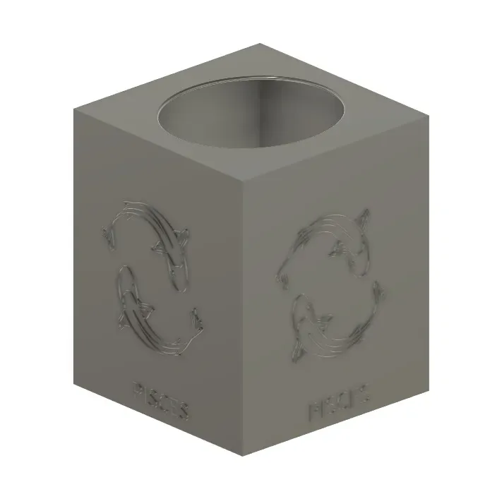 Pisces Zodiac Small Tissue Box Cover