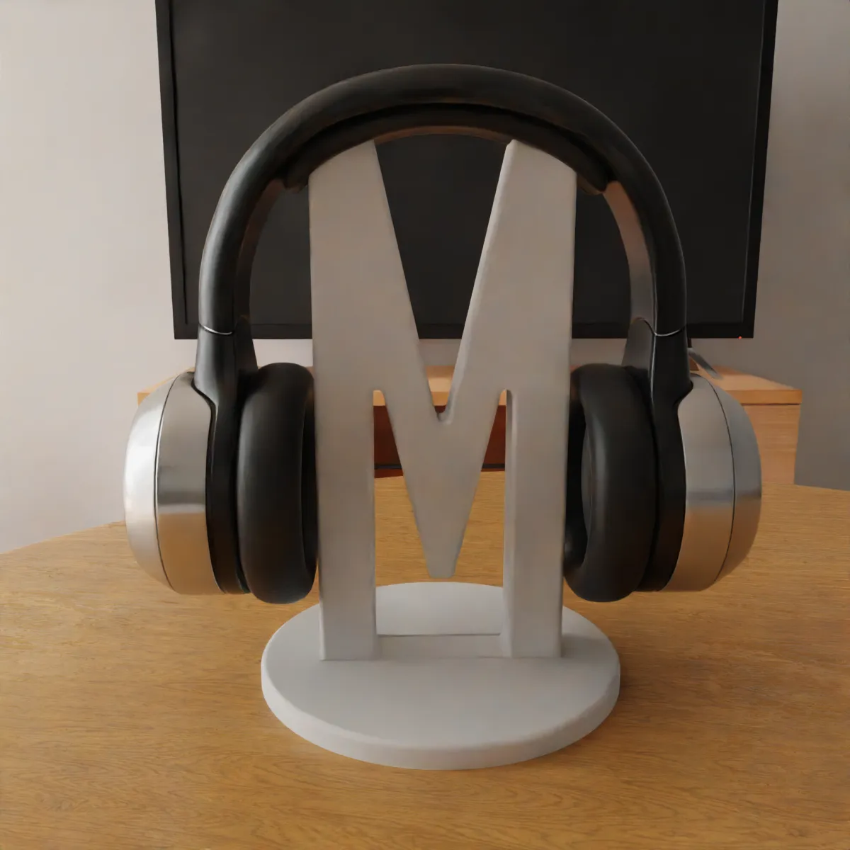 headphone holder stand letter M