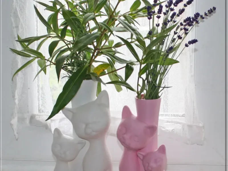 Cats Vase