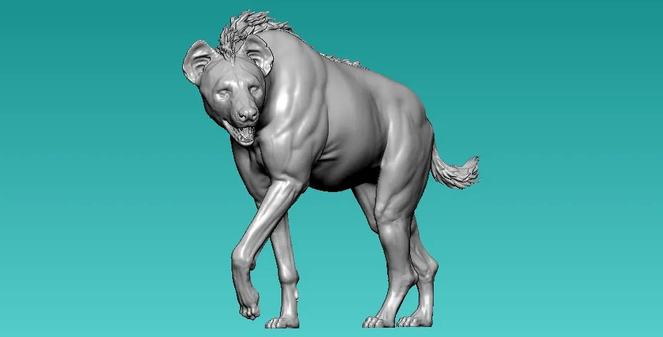 Hyena model - statue - 3D print