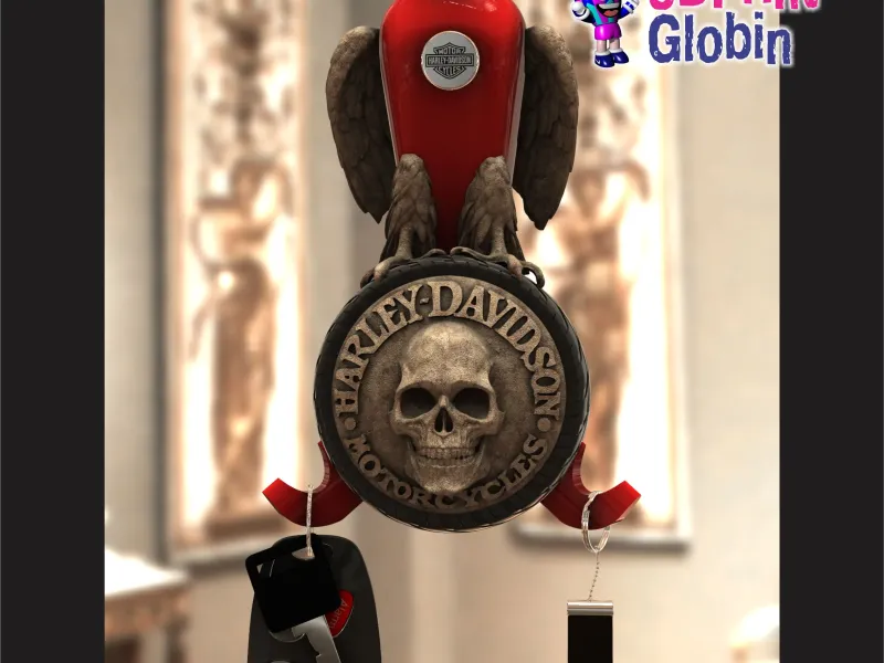 LLAVERO DE PARED - AGUILA TANQUE HARLEY DAVIDSON