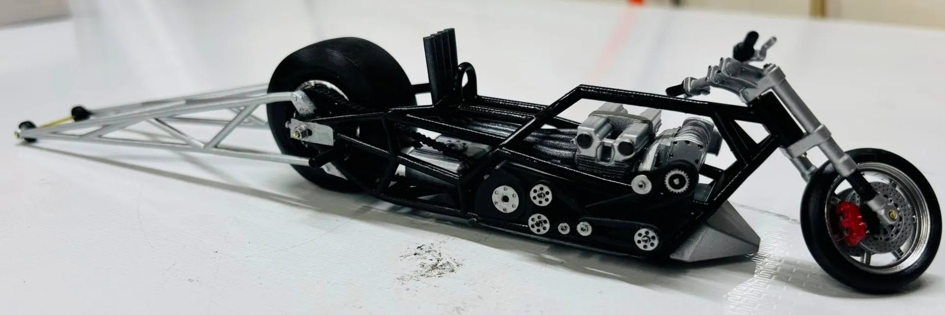 Top fuel dragster motorcycle Scale 1:25-5