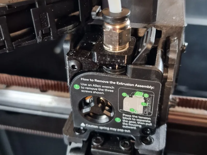 K2 Plus Extrusor Bowden Tubo PTFE reparación de conector a presión