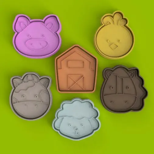 Cortantes + Estampas Animales de la Granja / Farm Animals