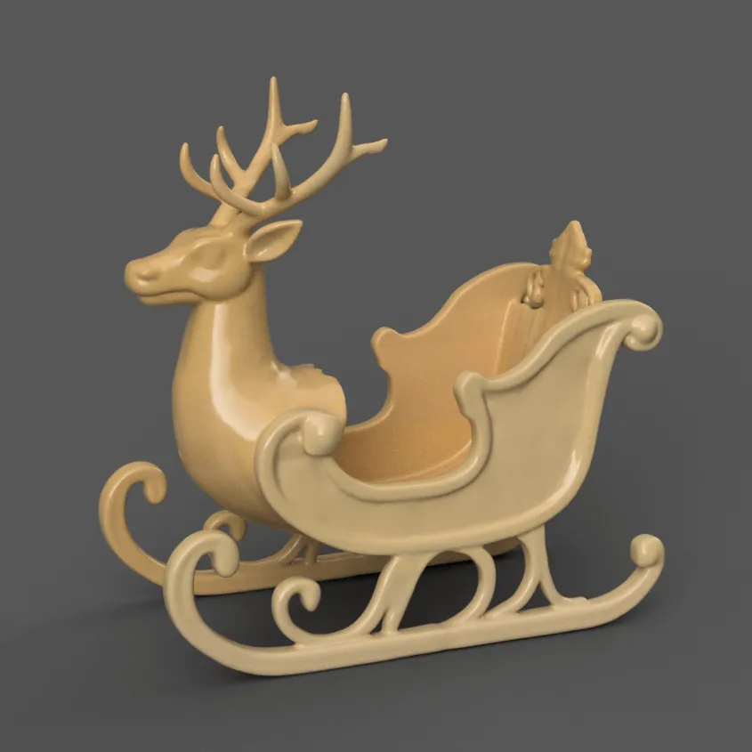 Santa Sleigh Christmas Decoration planter - vase - garden 15