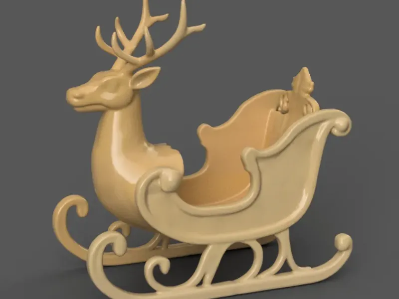 Santa Sleigh Christmas Decoration planter - vase - garden 15