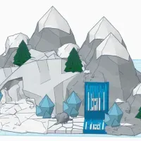 Ice mountain scene-1