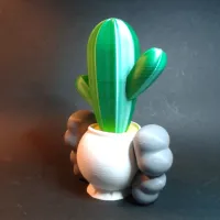 KAWS PLANTER WITH CACTUS (DIVIDED BY COLOURS)-1