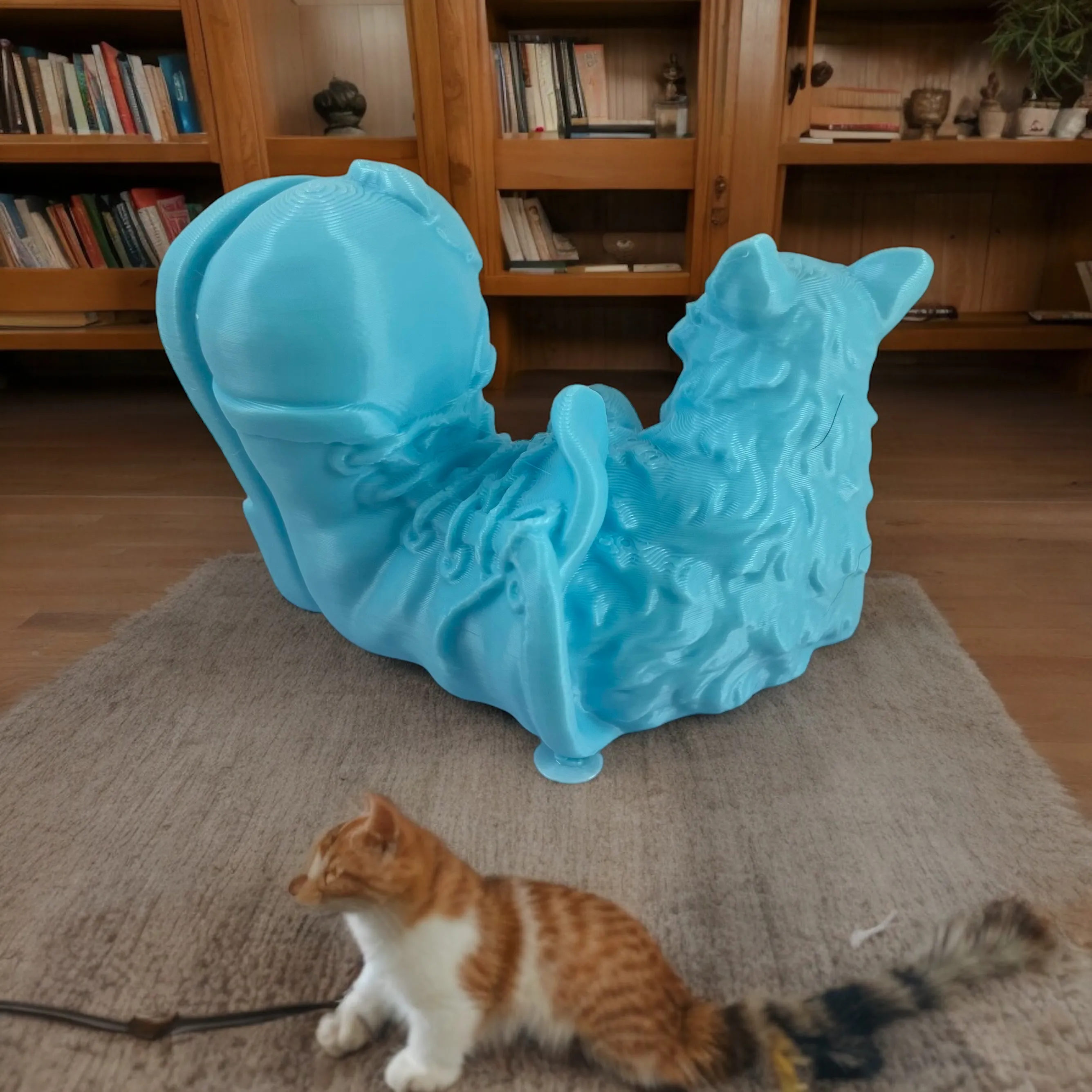 Sculptures & Artworks STL Download - Cat in a big Bootby Motek3D