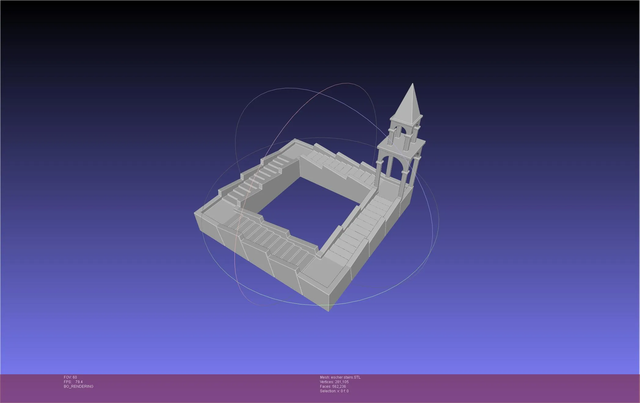 Escada 3D inspirada em Escher