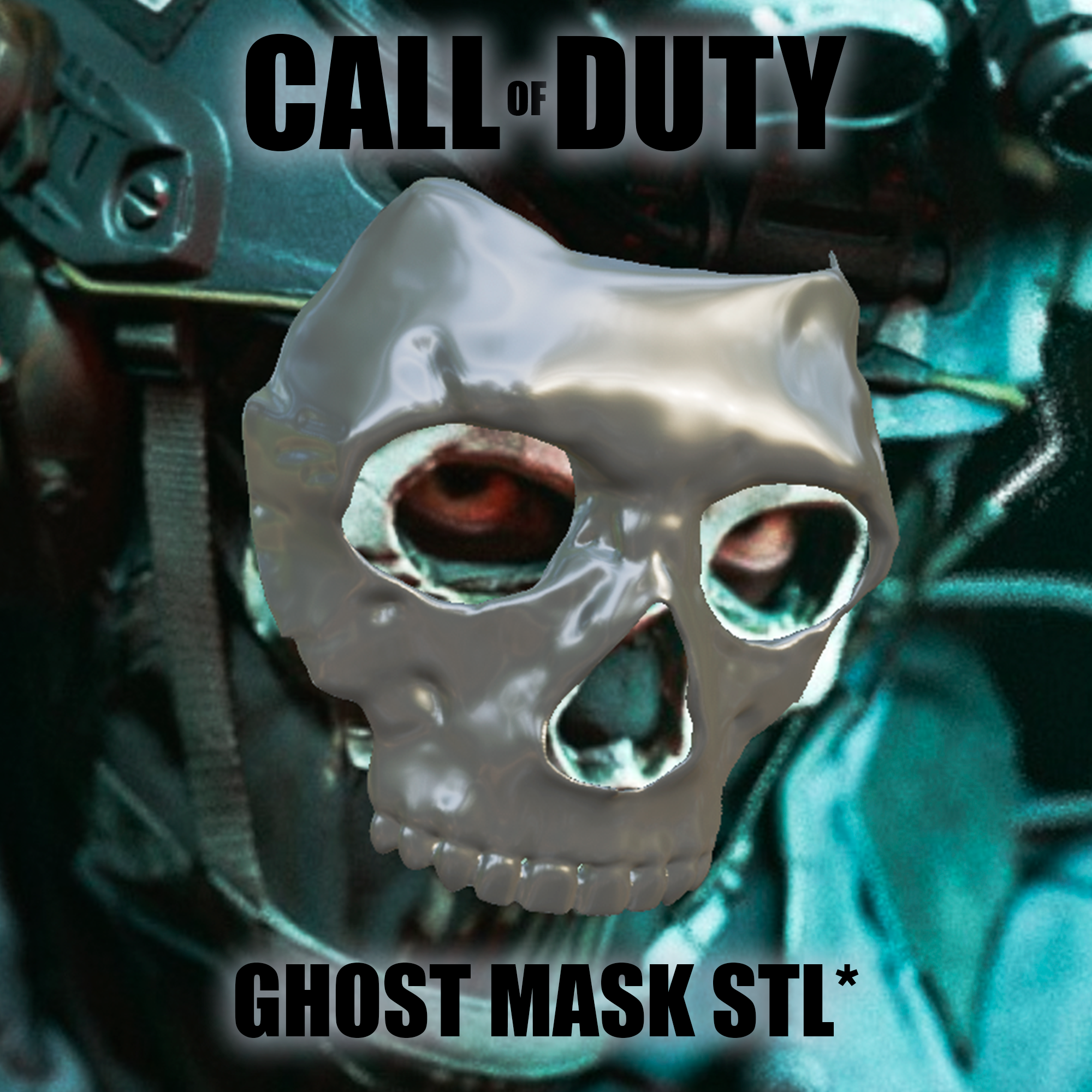 Ghost Condemned Operator Simon Riley Mask - Call of Duty - Modern Warfare 2  - WARZONE - STL model 3D print file