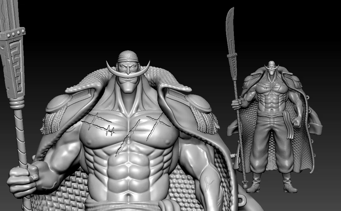 Edward Newgate - Whitebeard - One piece - 3D print - split p