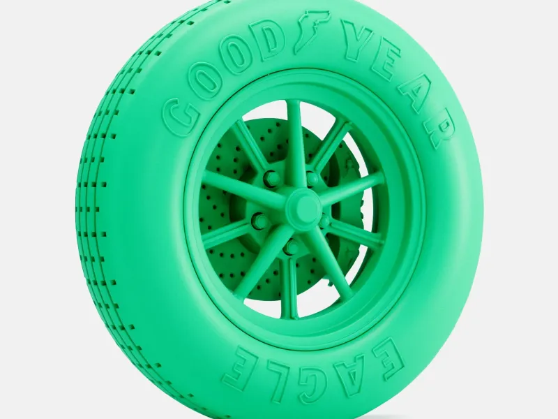 1/24スケール、15x4.5 ETガッサーホイール、グッドイヤーイーグルタイヤ