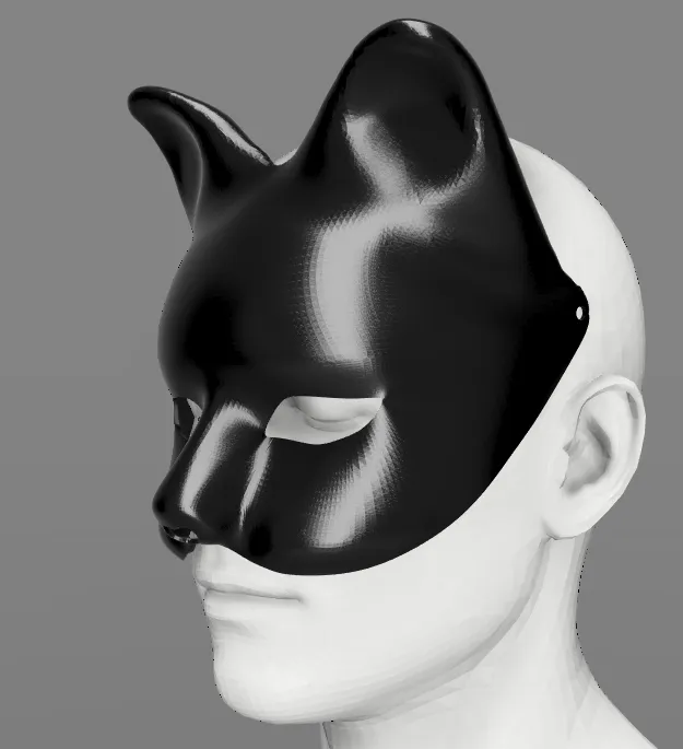 Masque Chat Design 3D | Modèle de Cosplay et Déguisement