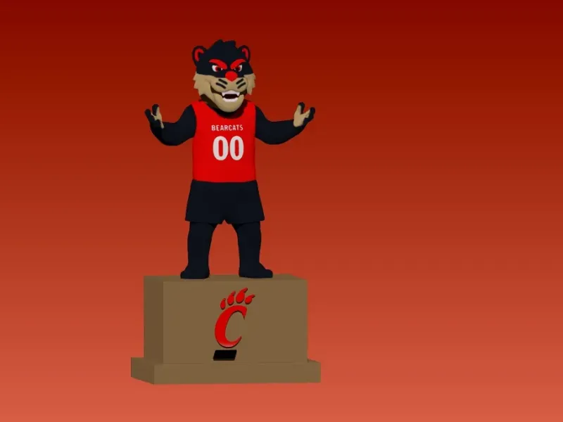 NCAA - CINCINNATI BEARCATS FOOTBALL MASCOT STATUE