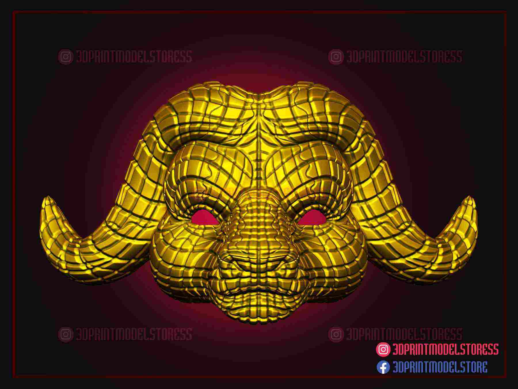 Squid Game Mask - Squid Game Buffalo Vip Mask for Cosplay | 3D модели  скачать | Creality Cloud