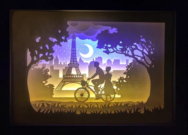 Shadow Box Light- Romance in Paris