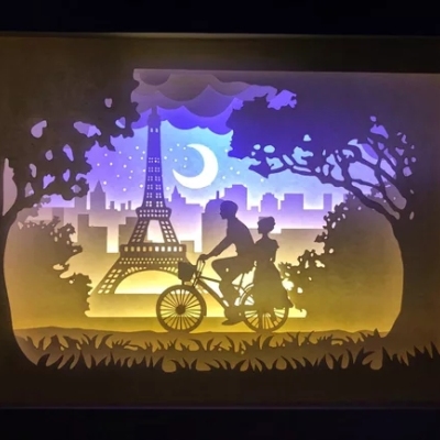 Shadow Box Light- Romance in Paris