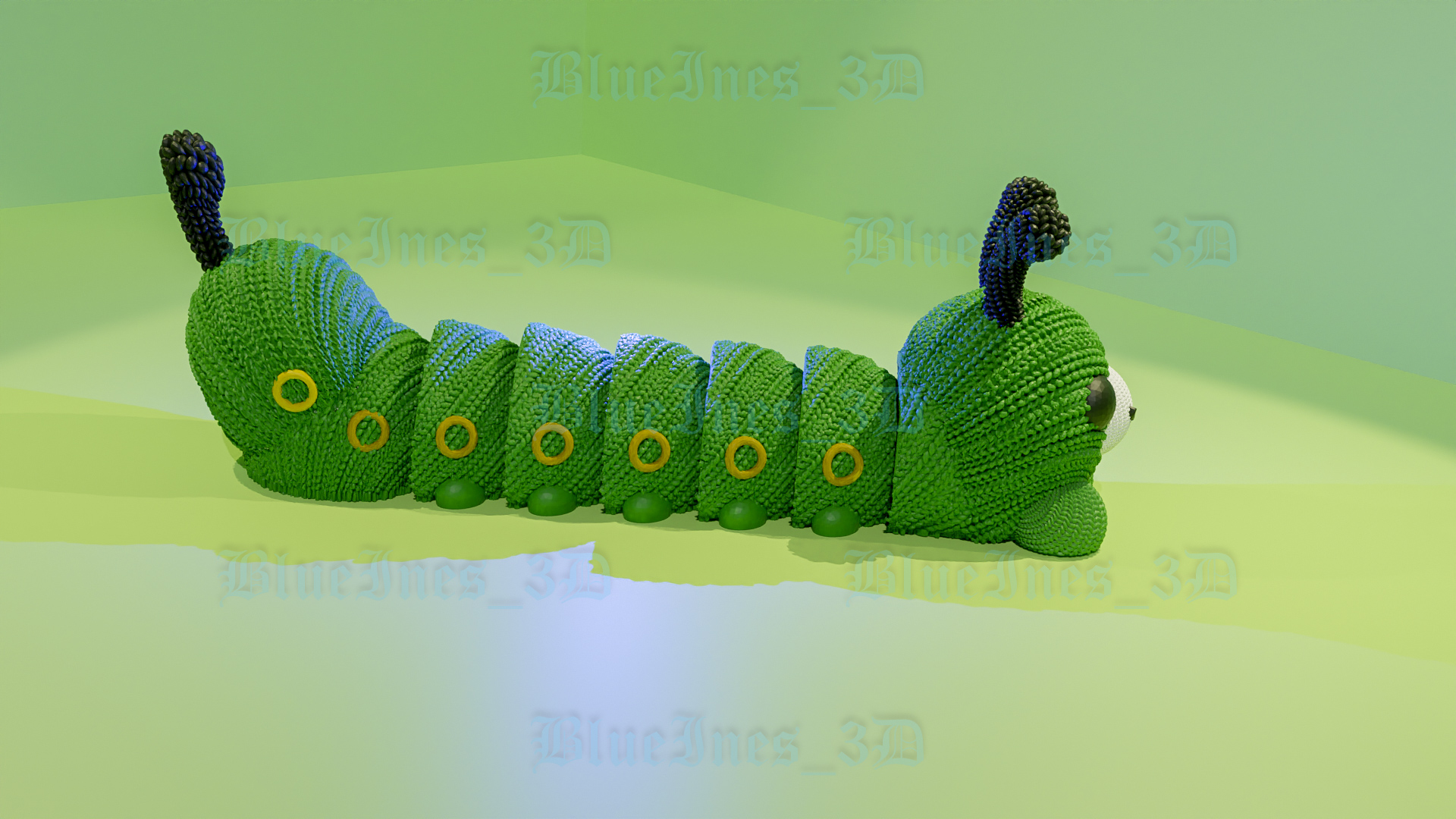 ARTICULATED CROCHET KNITTED CATERPILLAR | 3D models download | Creality