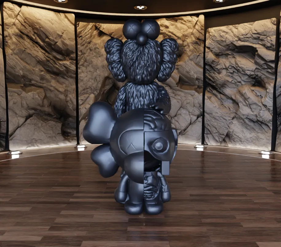 Kaws BFF x Bape Milo Fan Art Toy
