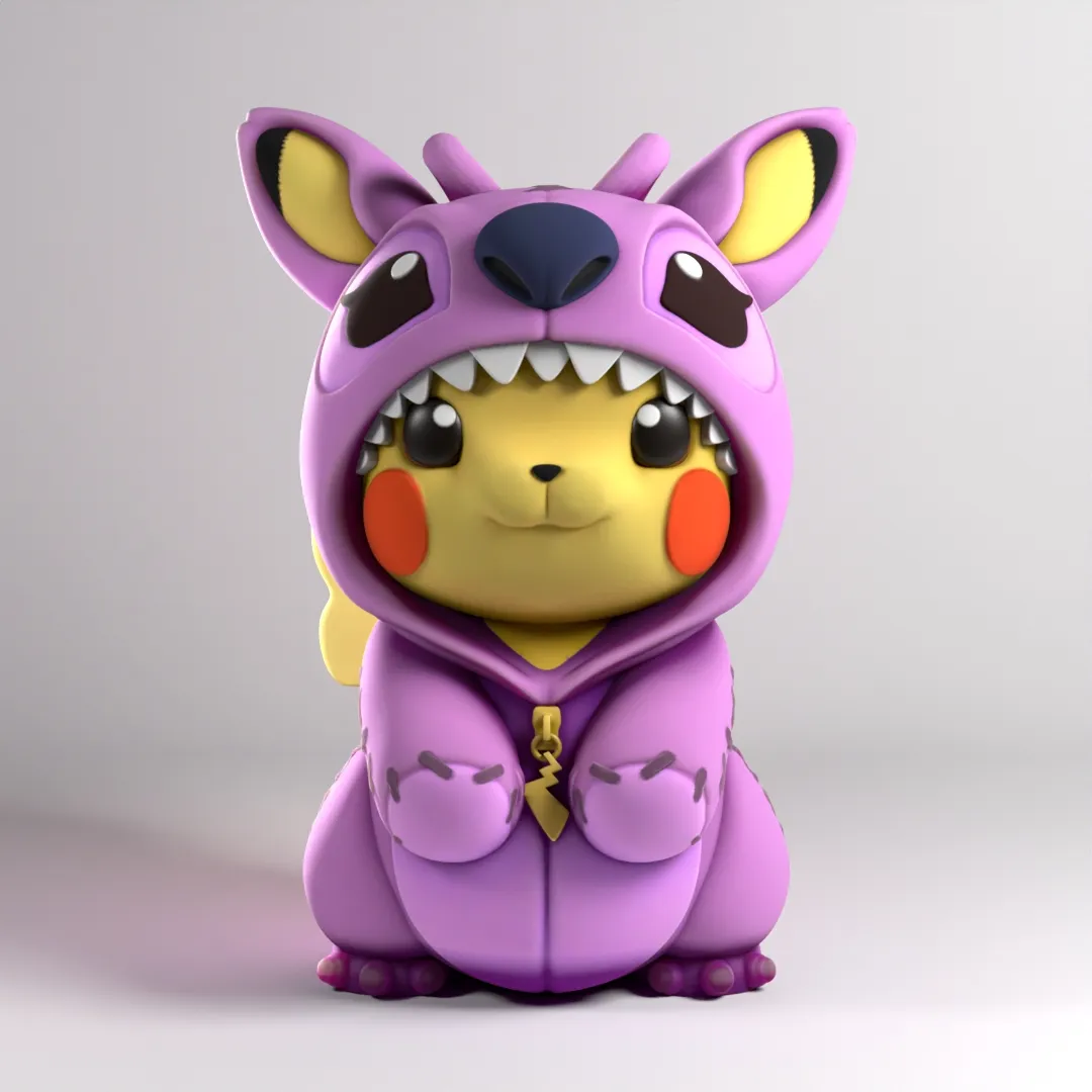 Pikachu with stitch pajamas