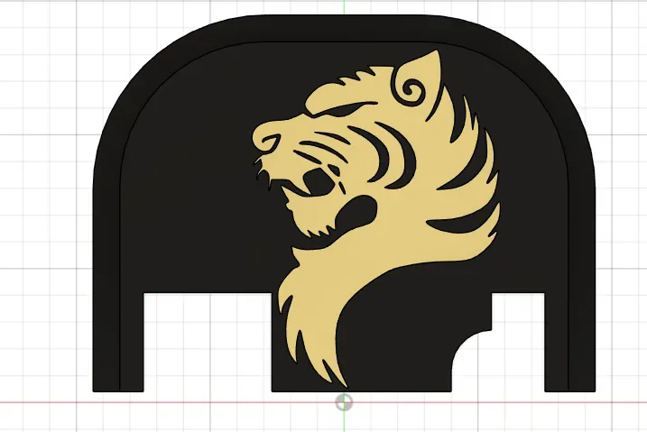 engraved lion back plate